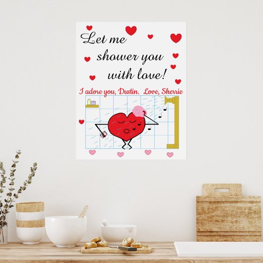 Shower Love Poster (Keuken)