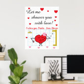 Shower Love Poster (Thuiskantoor)