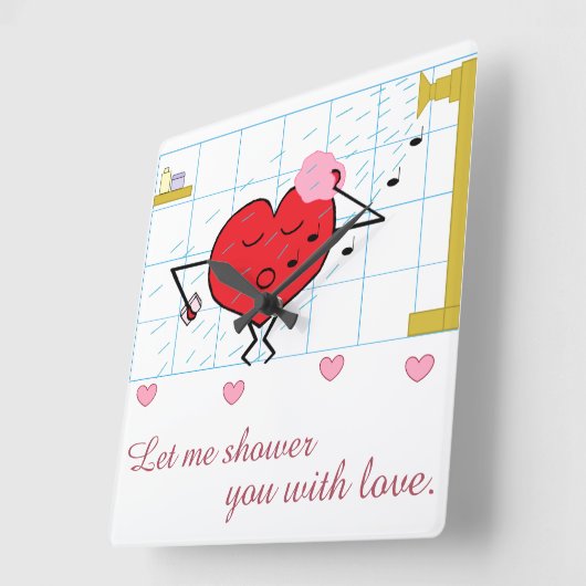 Shower Love:  Vierkante Klok (Hoek)