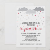 Shower met Love Baby shower Kaart (Voorkant / Achterkant)