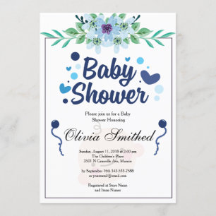 Shower met Love - Baby shower Uitnodiging