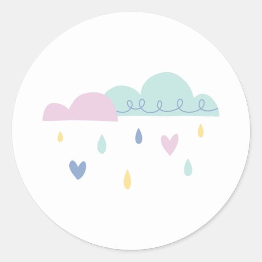 Shower met Love Sticker - Blauw (Voorkant)