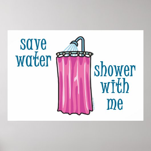 Shower met mij - bespaar water poster (Voorkant)