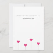 Shower met Umbrella en Hearts Invitation Kaart (Achterkant)