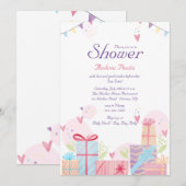 Shower of Love Baby shower Kaart (Voorkant / Achterkant)