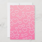 Shower of Love Pink Invitation Kaart (Achterkant)