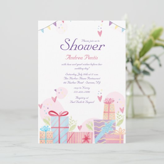 Shower of Love Vrijgezellenfeest Kaart (Staand voorkant)