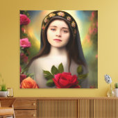 Shower of Rozen Canvas Afdruk (Insitu (Woonkamer))