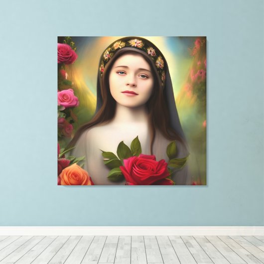 Shower of Rozen Canvas Afdruk (Insitu (Houten vloer))