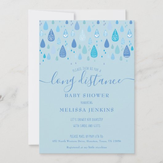 Shower op lange afstand / sprint per post kaart (Voorkant)