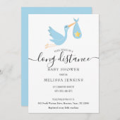 Shower over lange afstand per e-mail Blue Stork St Kaart (Voorkant / Achterkant)