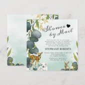 Shower per mail | Baby shower voor bosdieren Kaart (Voorkant / Achterkant)