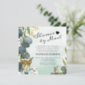 Shower per mail | Baby shower voor bosdieren Kaart (Staand voorkant)