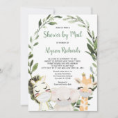 Shower per mail Dieren met maskers baby shower Kaart (Voorkant)