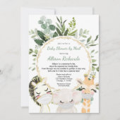 Shower per mail: groene geslachtsneutrale dieren kaart (Voorkant)