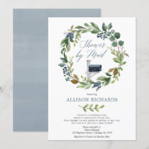 Shower per mail: groene, stoffige marineblauw