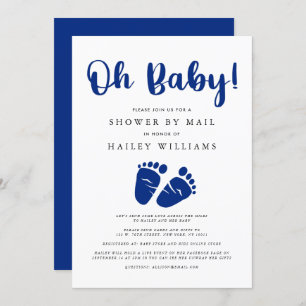 Shower per Mail Oh Baby marineblauw tarief Kaart