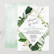 Shower per mail: tropisch groen baby shower