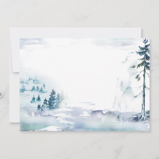 Shower per Mail | WinterkerstBaby shower Kaart (Achterkant)