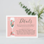 Shower & Registry Brunch & Bubble Floral Display Informatiekaartje (Staand voorkant)