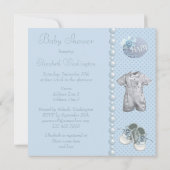 Shower-schoenen voor baby's, kleren, parels en har kaart (Achterkant)