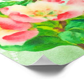 Shower Sign voor vogels en bloemen Poster (Hoek)