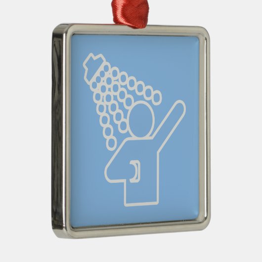 Shower-symbool Metalen Ornament (Rechts)