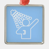 Shower-symbool Metalen Ornament (Voorkant)