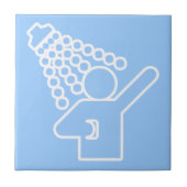 Shower-symbool Tegeltje (Voorkant)