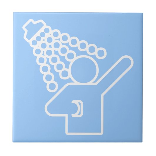 Shower-symbool Tegeltje (Voorkant)