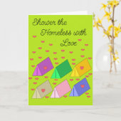 Shower the Homeless with Love: Blank Kaart (Gele Bloem)