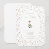 Shower-uitnodiging - roze voor het boekje kaart (Voorkant / Achterkant)