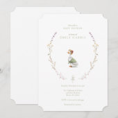 Shower-uitnodiging - roze voor het boekje kaart (Voorkant / Achterkant)