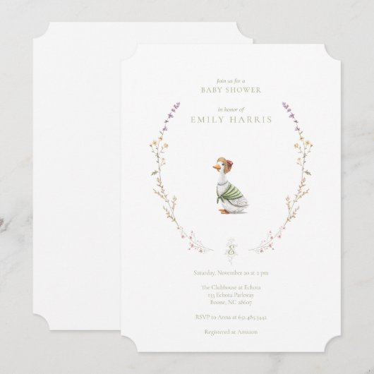 Shower-uitnodiging - roze voor het boekje kaart (Voorkant / Achterkant)