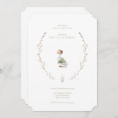 Shower-uitnodiging - roze voor het boekje kaart (Voorkant / Achterkant)