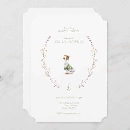 Shower-uitnodiging - roze voor het boekje kaart (Voorkant / Achterkant)