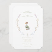 Shower-uitnodiging - verhalenblauw kaart (Voorkant / Achterkant)