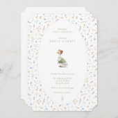 Shower-uitnodiging - verhalenblauw kaart (Voorkant / Achterkant)