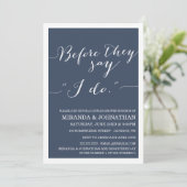 Shower-uitnodigingen van Navy Classy Couple Kaart (Staand voorkant)