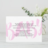 Shower-uitnodigingen voor Girl Baby Kaart (Staand voorkant)