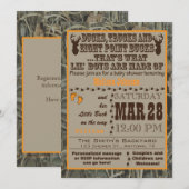 Shower-uitnodigingen voor jagers van Camo Baby Kaart (Voorkant / Achterkant)