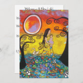 Shower-uitnodigingen voor moeder/baby kaart (Voorkant / Achterkant)