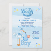 Shower-uitnodigingen voor winkels en baby's kaart (Voorkant)