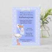 Shower-uitnodigingen voor winkels en baby's kaart (Staand voorkant)