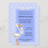 Shower-uitnodigingen voor winkels en baby's kaart (Voorkant / Achterkant)