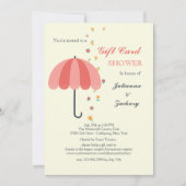 Shower Umbrella Invitation Kaart (Voorkant)
