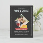 Shower/Verloving voor wijn- en kaasparen Kaart (Staand voorkant)