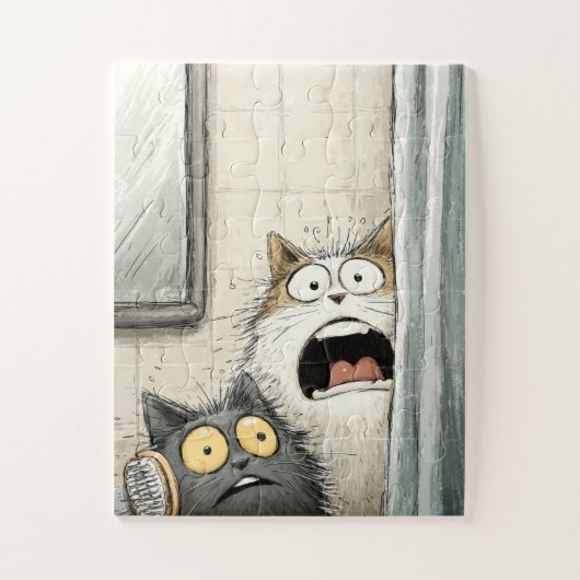 Shower Verrassing Katten – Grappige Puzzel (Verticaal)