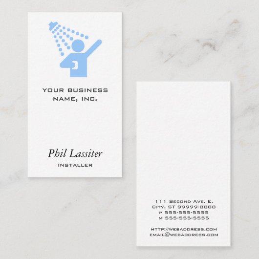 Shower Visitekaartje (Voorkant / Achterkant)