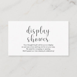 Shower voor bruiloft, minimaal, zwart, informatiekaartje